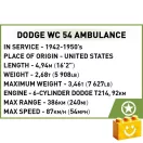 COBI 2257 – Dodge WC-54 Mentőautó építőjáték – 100% kompatibilis minden más kedvelt márkával