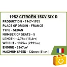 COBI 2267 – Citroën 15CV Six D építőjáték – 100% kompatibilis minden más kedvelt márkával