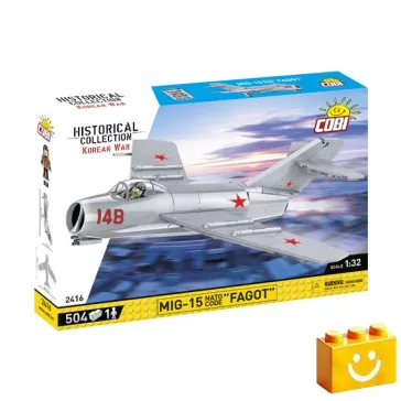   COBI 2416 – MiG-15 NATO kód 'Fagot' – Szovjet vadászgép építőjáték – 100% kompatibilis minden más kedvelt márkával