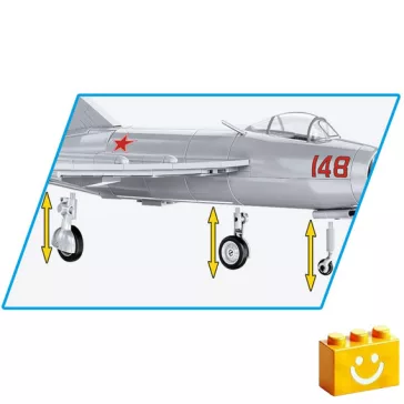   COBI 2416 – MiG-15 NATO kód 'Fagot' – Szovjet vadászgép építőjáték – 100% kompatibilis minden más kedvelt márkával