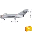 COBI 2416 – MiG-15 NATO kód 'Fagot' – Szovjet vadászgép építőjáték – 100% kompatibilis minden más kedvelt márkával COBI 2416 – MiG-15 NATO kód 'Fagot' – Szovjet vadászgép építőjáték – 100% kompatibilis minden más kedvelt márkával