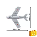COBI 2416 – MiG-15 NATO kód 'Fagot' – Szovjet vadászgép építőjáték – 100% kompatibilis minden más kedvelt márkával COBI 2416 – MiG-15 NATO kód 'Fagot' – Szovjet vadászgép építőjáték – 100% kompatibilis minden más kedvelt márkával