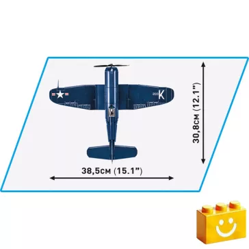   COBI 2417 – F4U-4 Corsair – Amerikai vadászbombázó építőjáték – 100% kompatibilis minden más kedvelt márkával