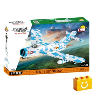  COBI 2424 – MiG-17 NATO kód 'Fresco' – Szovjet vadászgép építőjáték – 100% kompatibilis minden más kedvelt márkával