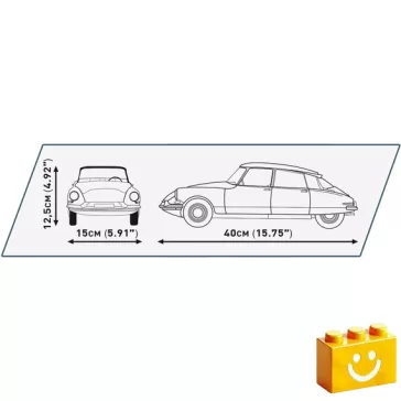   COBI 24347 – 1956 Citroën DS 19 építőjáték – 100% kompatibilis minden más kedvelt márkával
