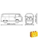 COBI 24361 - Volkswagen T2a Camper Van - Executive Edition - klasszikus lakóautó modell - 100% kompatibilis minden más kedvelt márkával COBI 24361 - Volkswagen T2a Camper Van - Executive Edition - klasszikus lakóautó modell - 100% kompatibilis minden más kedvelt márkával