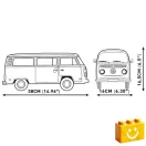 COBI 24362 - Volkswagen T2b Bus - klasszikus mikrobusz modell - 100% kompatibilis minden más kedvelt márkával