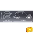 COBI 24512 – Citroën 2CV Charleston építőjáték – 100% kompatibilis minden más kedvelt márkával