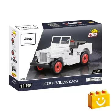   COBI 24518 – Jeep Willys CJ-2A (Fehér) építőjáték – 100% kompatibilis minden más kedvelt márkával