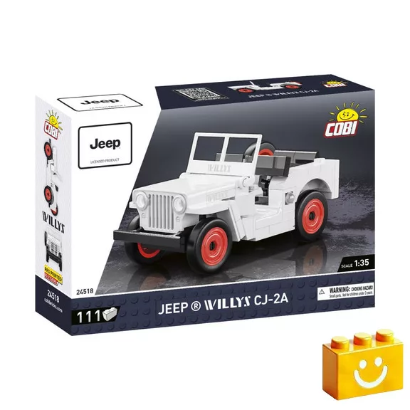 COBI 24518 – Jeep Willys CJ-2A (Fehér) építőjáték – 100% kompatibilis minden más kedvelt márkával COBI 24518 – Jeep Willys CJ-2A (Fehér) építőjáték – 100% kompatibilis minden más kedvelt márkával