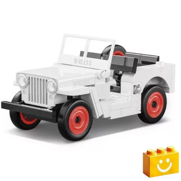   COBI 24518 – Jeep Willys CJ-2A (Fehér) építőjáték – 100% kompatibilis minden más kedvelt márkával