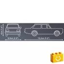 COBI 24597 – Opel Rekord C – Fekete Özvegy építőjáték – 100% kompatibilis minden más kedvelt márkával