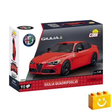   COBI 24604 – Alfa Romeo Giulia Quadrifoglio (piros) építőjáték – 100% kompatibilis minden más kedvelt márkával