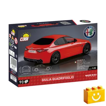   COBI 24604 – Alfa Romeo Giulia Quadrifoglio (piros) építőjáték – 100% kompatibilis minden más kedvelt márkával
