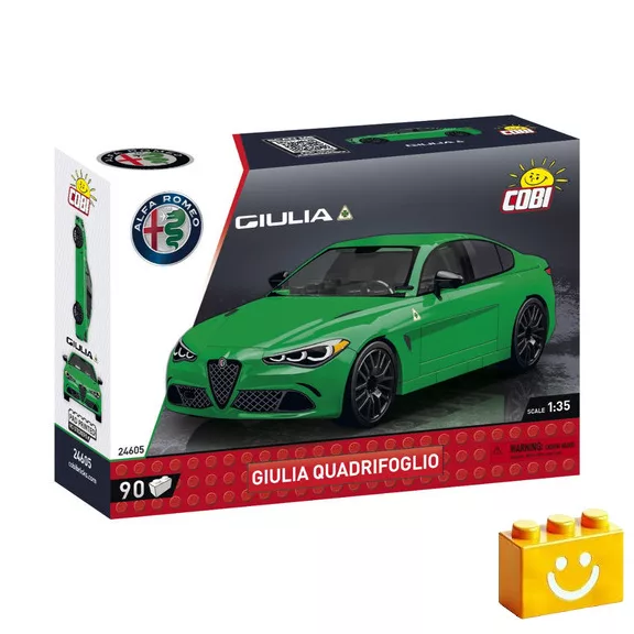 COBI 24605 – Alfa Romeo Giulia Quadrifoglio (zöld) építőjáték – 100% kompatibilis minden más kedvelt márkával COBI 24605 – Alfa Romeo Giulia Quadrifoglio (zöld) építőjáték – 100% kompatibilis minden más kedvelt márkával