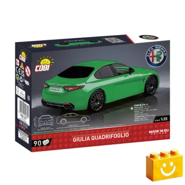   COBI 24605 – Alfa Romeo Giulia Quadrifoglio (zöld) építőjáték – 100% kompatibilis minden más kedvelt márkával