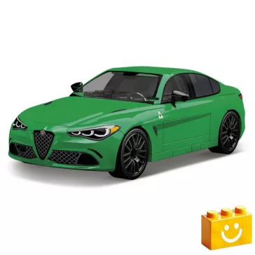   COBI 24605 – Alfa Romeo Giulia Quadrifoglio (zöld) építőjáték – 100% kompatibilis minden más kedvelt márkával