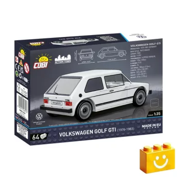   COBI 24614 – Volkswagen Golf GTI (1976–1983) – fehér építőjáték – 100% kompatibilis minden más kedvelt márkával