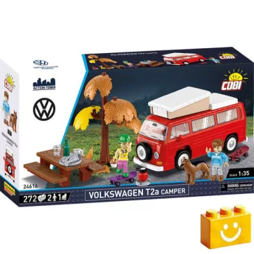   COBI 24616 – Volkswagen T2a Lakókocsi építőjáték – 100% kompatibilis minden más kedvelt márkával