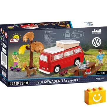  COBI 24616 – Volkswagen T2a Lakókocsi építőjáték – 100% kompatibilis minden más kedvelt márkával