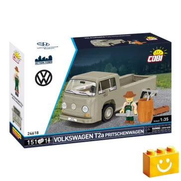   COBI 24618 – Volkswagen T2a platós kisteherautó építőjáték – 100% kompatibilis minden más kedvelt márkával