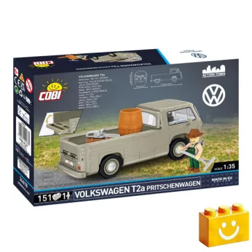   COBI 24618 – Volkswagen T2a platós kisteherautó építőjáték – 100% kompatibilis minden más kedvelt márkával