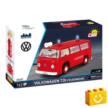   COBI 24622 – Volkswagen T2b tűzoltóautó építőjáték – 100% kompatibilis minden más kedvelt márkával