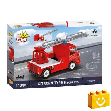   COBI 24628 - Citroen Type H Pompiers - klasszikus francia tűzoltó furgon - 100% kompatibilis minden más kedvelt márkával