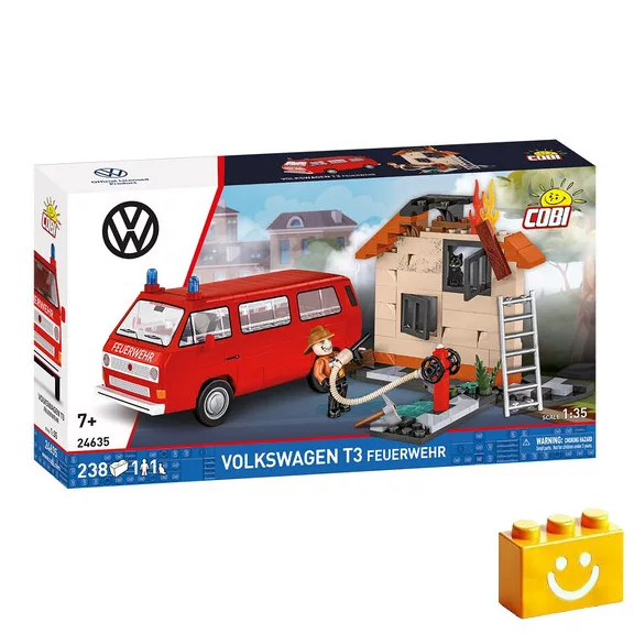 COBI 24635 - Volkswagen T3 Feuerwehr - tűzoltó kisbusz modell - 100% kompatibilis minden más kedvelt márkával COBI 24635 - Volkswagen T3 Feuerwehr - tűzoltó kisbusz modell - 100% kompatibilis minden más kedvelt márkával