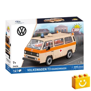   COBI 24636 - Volkswagen T3 Krankenwagen - mentő kisbusz modell - 100% kompatibilis minden más kedvelt márkával