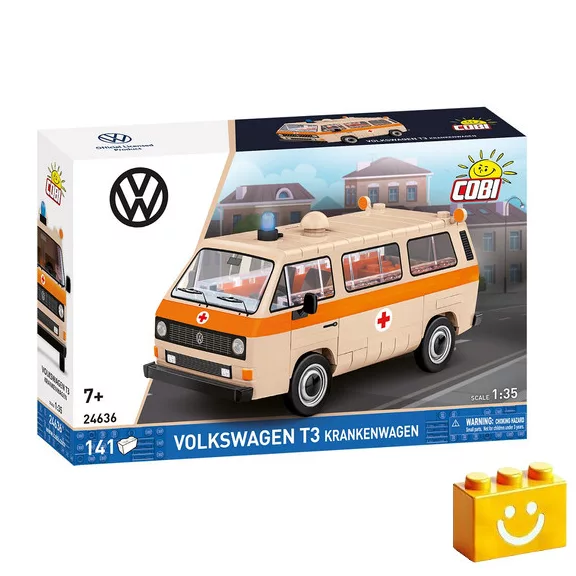 COBI 24636 - Volkswagen T3 Krankenwagen - mentő kisbusz modell - 100% kompatibilis minden más kedvelt márkával COBI 24636 - Volkswagen T3 Krankenwagen - mentő kisbusz modell - 100% kompatibilis minden más kedvelt márkával