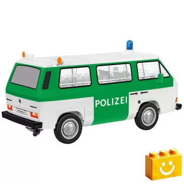   COBI 24637 - Volkswagen T3 Polizei - rendőrségi kisbusz modell - 100% kompatibilis minden más kedvelt márkával
