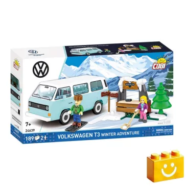   COBI 24639 - Volkswagen T3 Winter Adventure - téli kaland - 100% kompatibilis minden más kedvelt márkával