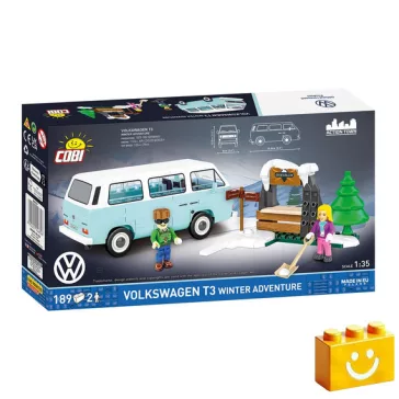   COBI 24639 - Volkswagen T3 Winter Adventure - téli kaland - 100% kompatibilis minden más kedvelt márkával