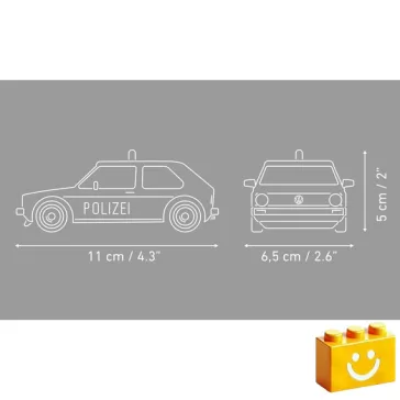   COBI 24642 - Volkswagen Golf (1974) Polizei - 100% kompatibilis minden más kedvelt márkával