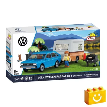   COBI 24643 - Volkswagen Passat B1 & Caravan - klasszikus autó és lakókocsi szett - 100% kompatibilis minden más kedvelt márkával