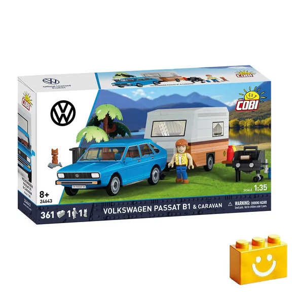 COBI 24643 - Volkswagen Passat B1 & Caravan - klasszikus autó és lakókocsi szett - 100% kompatibilis minden más kedvelt márkával COBI 24643 - Volkswagen Passat B1 & Caravan - klasszikus autó és lakókocsi szett - 100% kompatibilis minden más kedvelt márkával