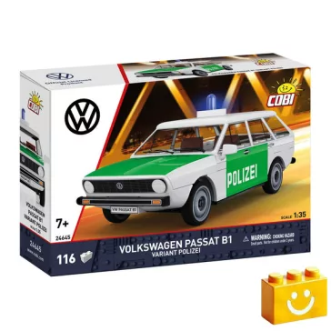   COBI 24645 - Volkswagen Passat B1 Variant Polizei - rendőrségi klasszikus személyautó - 100% kompatibilis minden más kedvelt márkával