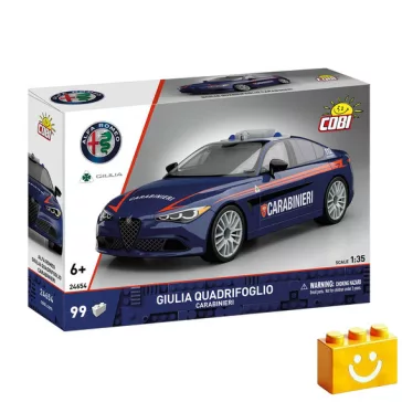   COBI 24654 - Alfa Romeo Giulia Quadrifoglio Carabinieri - olasz rendőrségi sportlimuzin modell - 100% kompatibilis minden más kedvelt márkával