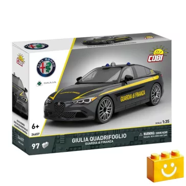   COBI 24657 - Alfa Romeo Giulia Quadrifoglio Guardia di Finanza - olasz szolgálati sportlimuzin modell - 100% kompatibilis minden más kedvelt márkával