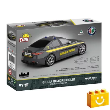   COBI 24657 - Alfa Romeo Giulia Quadrifoglio Guardia di Finanza - olasz szolgálati sportlimuzin modell - 100% kompatibilis minden más kedvelt márkával