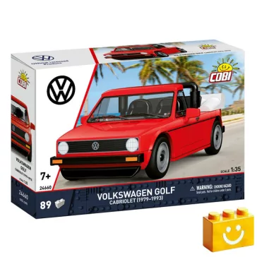   COBI 24660 - Volkswagen Golf Cabrio (1979-1993) - klasszikus nyitható tetős személyautó - 100% kompatibilis minden más kedvelt márkával