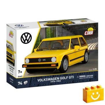   COBI 24663 - Volkswagen Golf GTI (1976-1983) - sárga - 100% kompatibilis minden más kedvelt márkával