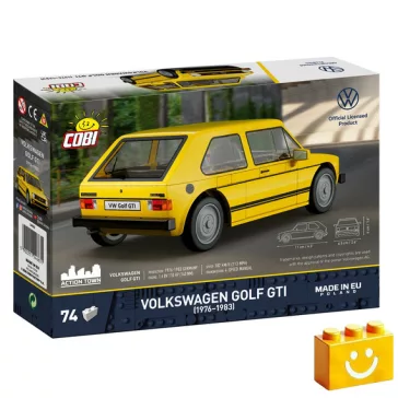   COBI 24663 - Volkswagen Golf GTI (1976-1983) - sárga - 100% kompatibilis minden más kedvelt márkával