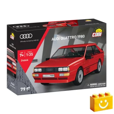   COBI 24664 - Audi quattro (1980) piros - 100% kompatibilis minden más kedvelt márkával