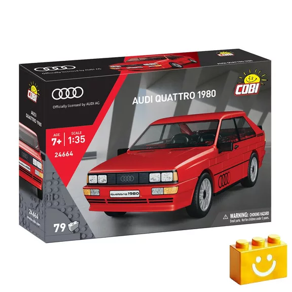 COBI 24664 - Audi quattro (1980) piros - 100% kompatibilis minden más kedvelt márkával COBI 24664 - Audi quattro (1980) piros - 100% kompatibilis minden más kedvelt márkával