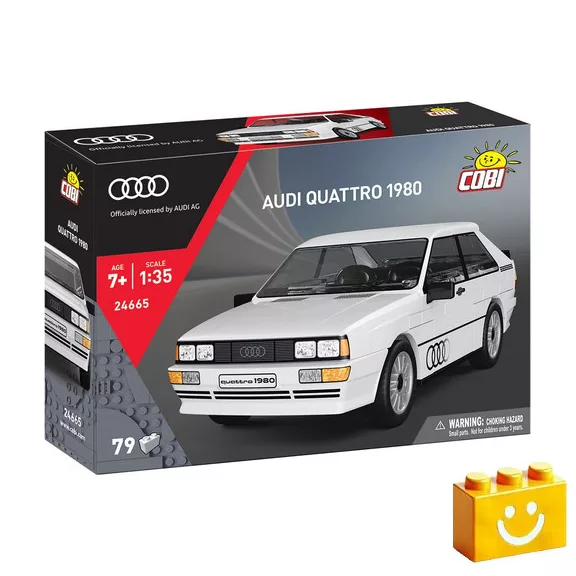 COBI 24665 - Audi quattro (1980) - fehér - 100% kompatibilis minden más kedvelt márkával COBI 24665 - Audi quattro (1980) - fehér - 100% kompatibilis minden más kedvelt márkával