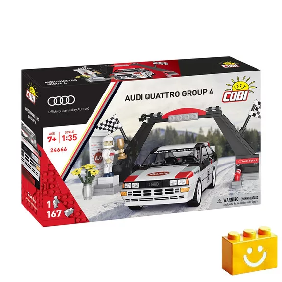 COBI 24666 - Audi quattro Group 4 (1981) - 100% kompatibilis minden más kedvelt márkával COBI 24666 - Audi quattro Group 4 (1981) - 100% kompatibilis minden más kedvelt márkával