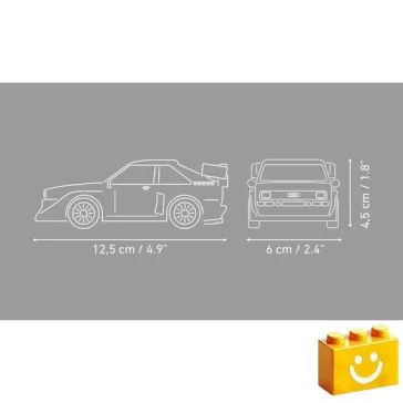   COBI 24667 - Audi quattro S1 E2 raliautó (1985) - 100% kompatibilis minden más kedvelt márkával