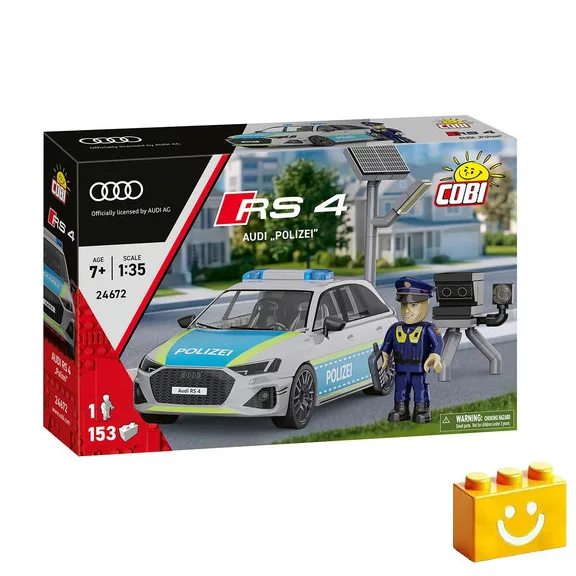 COBI 24672 - Audi RS 4 B9 (2020) POLIZE - 100% kompatibilis minden más kedvelt márkával COBI 24672 - Audi RS 4 B9 (2020) POLIZE - 100% kompatibilis minden más kedvelt márkával